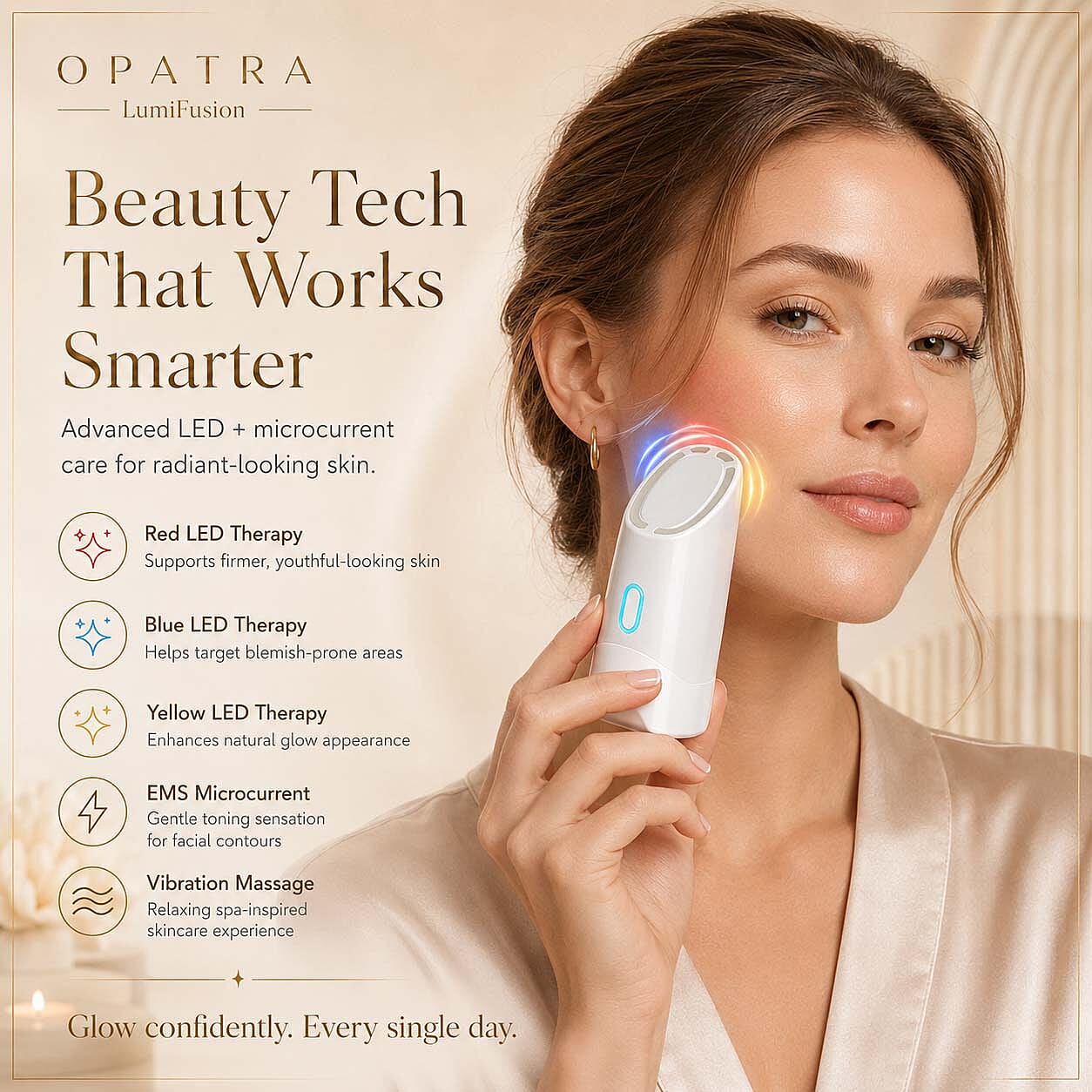 Worldwide Launch - OPATRA LumiFusion Face Device with AI Skin Detection with Lifetime Warranty